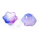 Transparent Two Tone Spray Painted Glass Beads GLAA-Q089-002B-003-4