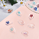 SUNNYCLUE 1 Box 16Pcs 8 Styles Teardrop Transparent Glass Charms with Gemstone Chip inside and Epoxy Resin Bottom Water Drop Pendants for Women DIY Jewelry Earring Necklace Making Supplies GGLA-SC0001-08-4