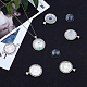SUNNYCLUE 1 Set 24Pcs Rhinestone Bezel Pendant Trays Set Including 25mm Pendant Trays and Clear Glass Cabochons for Photo Pendant Jewelry Making Craft DIY Projects DIY-SC0010-38S-01-5