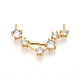 Латунные микро проложить кубического циркония подвески KK-N261-120C-G-1