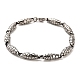 304 bracelets chaîne à maillons ovales motif serpent en acier inoxydable BJEW-E094-10AS-1
