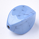 樹脂ビーズ  模造ターコイズ  オーバル  コーンフラワーブルー  21x13x12mm  穴：2mm RESI-T034-01B-3