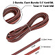 GORGECRAFT 11Yds 3mm Flat Genuine Leather Cord String Leather Shoelace Boot Lace Strips Cowhide Braiding String Roll for Jewelry Making DIY Craft Braided Bracelets Belts Keychains(Coconut Brown) WL-GF0001-06D-02-2