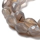 Chapelets de perles en agate grise naturelle G-P520-B08-01-4
