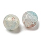 Perles en verre craquelé transparentes GLAA-D012-02C-3
