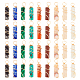 DICOSMETIC 36Pcs 9 Colors Natural Gemstone Pendants Column Crystal Pendant Dyed Quartz Charms Golden Copper Wire Wrapped Charms for Necklace Jewelry Making DIY Craft G-DC0001-13-1