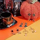 Sunnyclue 188 pcs diy kits de fabricación de pendientes con temática de halloween DIY-SC0014-73-5