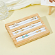 3-Slot Large Capacity Ring Organizer Soft Texture Faux Leather Lining Earring Holder Rectangle Protective Bamboo Finger Ring Display Stand Holder for Home Jewelry Organization RDIS-WH0002-27A-6