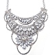 Fashion Women Jewelry Zinc Alloy Rhinestone Bib Statement Choker Collar Necklaces NJEW-BB15091-A-2