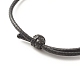 Plum Blossom Acrylic Enamel Beaded Cord Bracelet BJEW-JB07851-5