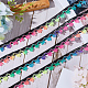 GORGECRAFT 11 Yards Braided Fringe Trimming Lace Ribbons Colorful Metaillic Venice Lace Trim Embroidered Sewing Inelastic Applique Wrap for Wedding Clothes Decoration DIY Supplies Crafts OCOR-WH0058-65-4