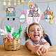 CREATCABIN 36Pcs Easter Wooden Ornaments for Tree Wooden Pendant Decorations Happy Easter Egg Gnome Bunny Wood Hanging Ornaments Tags Wooden Slices Ornaments with String for Party Home Classroom Decor WOOD-WH0037-009-4