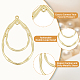 SUPERFINDINGS Teardrop Link Pendants with 2 Loops Open Back Bezel Hallow Connectors Charms Alloy Pressed Flower Frame Pendant FIND-FH0006-23-4