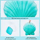 SuperZubehör 1 Stück blaugrüne Glas-Hängemuschel-Ornamente Glas-Anhänger-Dekoration Ozean-Themen-hängende Ornamente mit Hanfseil für Hochzeit HJEW-WH0181-01A-5