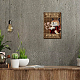ビンテージ金属鉄ブリキ看板ポスター  バーの壁の装飾  レストラン  カフェパブ  縦長の長方形  猫の模様  300x200x0.5mm AJEW-WH0157-614-6