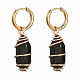 Copper Wire Wrapped Natural Obsidian Dangle Earrings for Women EJEW-JE04628-05-1