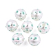 Spot Pattern Opaque ABS Plastic Imitation Pearl Enamel Beads KY-G020-02C-3