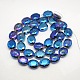 Faceted Electroplate Crystal Glass Oval Beads Strands EGLA-F059B-05-2