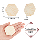 Nbeads 10 pcs découpes hexagonales en bois DIY-WH0410-59-2