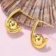 Латунь серьги EJEW-Q015-11G-4