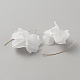 Серьги с подвесками из акрилового цветка с железными булавками EJEW-WH0019-21-2