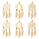 DICOSMETIC 6Pcs 3 Colors Dream Catcher Charms Woven Net Pendants with Jump Rings Web with Feather Pendant Mixed Color for DIY Jewelry Necklace Bracelet Earring Crafts Making Findings STAS-DC0001-51-1