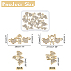 SUPERFINDINGS 8Pcs 2 Style  Brass Micro Pave Clear Cubic Zirconia Links Connectors ZIRC-FH0001-24-4