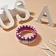 4 pièces 4 style fête de l'indépendance polymère argile heishi surfeur bracelets extensibles ensemble BJEW-TA00212-2