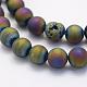 Electroplate Natural Druzy Agate Beads Strands G-G708-8mm-07-3