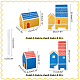 Nbeads 32 pièces 4 styles boîtes cadeaux pliables en papier carton en forme de maison CON-NB0002-23-2