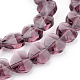 Transparent Glass Beads Strands GLAA-R046-3