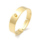 304 base ad anello in acciaio inossidabile, anello da dito regolabile, oro, 4~5x0.6mm, Foro: 1.2 mm, diametro interno: 18mm