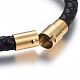 Leather Braided Cord Bracelets BJEW-E352-01G-3
