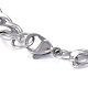 304 Stainless Steel Figaro Chain ID Bracelets BJEW-G631-05P-4