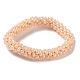 Bracelet extensible tressé en perles de verre au crochet BJEW-K232-01M-1