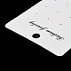長方形のペーパーイヤリングディスプレイカード  イヤリングスタッド用ジュエリーディスプレイカード  ホワイト  9x7.5x0.05cm  穴：1.3mmと8mm AJEW-A052-04-4