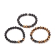 3pcs 3 bracelets extensibles de pierres précieuses mélangées naturelles et synthétiques de style BJEW-JB08188-4