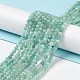 Fili di perle di quarzo smeraldo naturale G-P514-A01-02-2