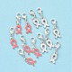 Colgantes de esmalte de aleación de cinta de concientización rosa sobre el cáncer de mama de octubre ENAM-H049-1-2