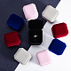 Benecreat 10 Uds 5.5x5x4cm cajas de anillo de terciopelo 5 cajas de regalo de exhibición de joyería cuadrada de color para boda aniversario del día de San Valentín VBOX-BC0001-01-6