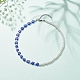 Collana da donna in similpelle con perle di vetro millefiori e perle di plastica NJEW-JN03916-2