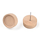 Accessoires pour boucles d'oreilles en bois d'érable naturel avec 316 épingle en acier inoxydable WOOD-N016-02-2