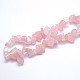 Granos naturales de abalorios de cuarzo rosa G-O049-C-60-3