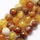 Faceted Natural Agate Beads Strands G-F344-32-12mm-1