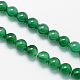 Runde gefärbt natürliche grüne Onyx Achat Perlen Stränge X-G-S123-6mm-1