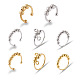 Spritewelry 8Pcs 8 Style Brass Rotating Beaded Cuff Rings RJEW-SW0001-01-1
