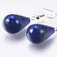 Natural Lapis Lazuli Dangle Earrings EJEW-P143-C05-2