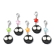 Biscuits with Eyes Opaque Resin Pendant Decorations HJEW-JM01560-1