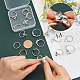 CHGCRAFT 16 PCS Blank Rings 4 Styles Adjustable Brass Prong Rings Base for Half Drilled Beads Blank Pad Ring Trays Jewelry Findings for DIY Ring Blanks Making Kit KK-CA0002-16-6
