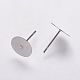 Accessoires des clous d'oreilles en 304 acier inoxydable X-STAS-K146-009-10mm-1